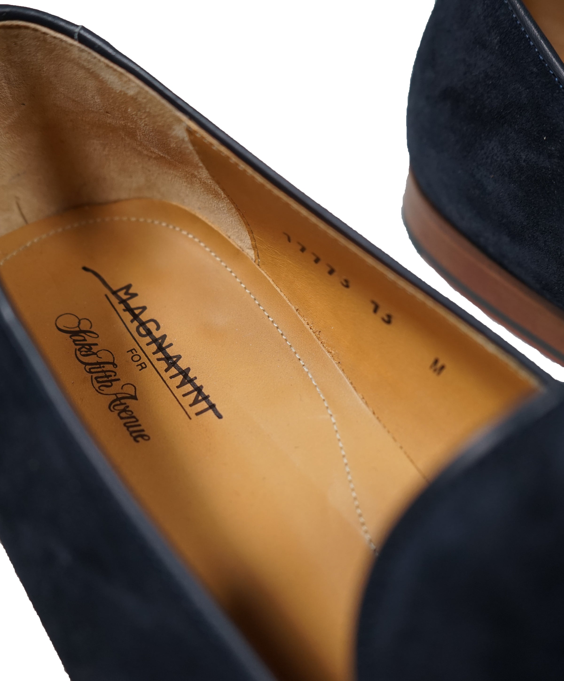 MAGNANNI For SAKS FIFTH AVENUE Blue Contrast Sole Tassel Loafers