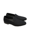 MAGNANNI For SAKS FIFTH AVENUE- Black Textured Fabric Smoking Slippers Loafers- 7.5