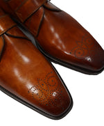 MAGNANNI For SAKS FIFTH AVENUE- Brown Single Monk Strap Loafers - 8