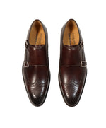 MAGNANNI For SAKS FIFTH AVENUE- Brown Wingtip Brogue Monk Strap Loafers - 7