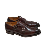 MAGNANNI For SAKS FIFTH AVENUE- Brown Wingtip Brogue Monk Strap Loafers - 7