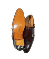 MAGNANNI For SAKS FIFTH AVENUE- Brown Wingtip Brogue Monk Strap Loafers - 7