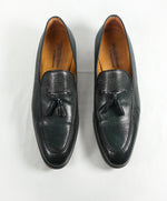 MAGNANNI For SAKS FIFTH AVENUE- Green Saffiano Tassel Loafers - 10