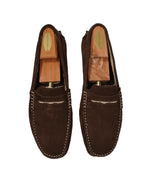 MANOLO BLAHNIK - "ROADSTER" Suede Leather Lined Moccasin Penny Loafers - 8