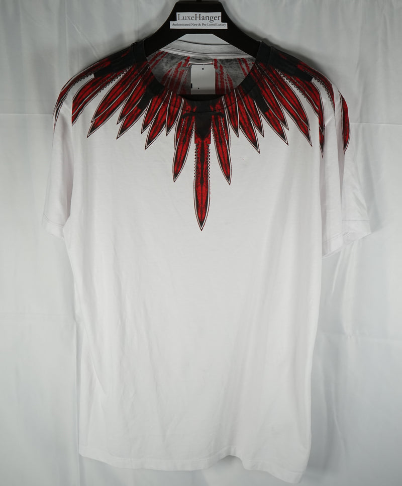 MARCELO BURLON - “TEODORO PRINTED TEE” Detailed Graphic Crew Tee - S