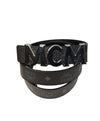 MCM - Black & Gray Logo Letter Leather Belt -  42W