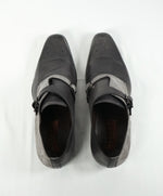 MEZLAN - "Two Tone" Leather Suede Monk Strap Loafers - 9.5