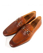 MAGNANNI - Smooth Brown Bit Leather Loafers W Rubber Sole - 9