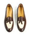 NETTLETON - "King Street" Leather Tassel Loafers Brown Hand Made In England - 9
