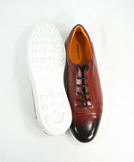 NETTLETON - "Parma" Leather Low-Top Sneakers Hand Patina Red - 43EU (10US)