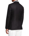 ERMENEGILDO ZEGNA - "Cool Effect" Blue Oxford Royal Weave Blazer - 44R