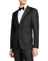 HICKEY FREEMAN - MADE IN USA Black Peak Lapel Tuxedo Suit - 44L