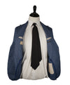 PAOLONI -Wide Peak Lapel Plaid Linen Blazer - 40R