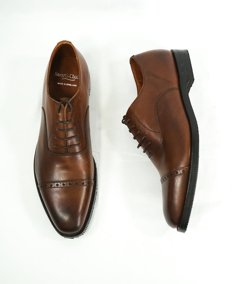 PAUL STUART by EDWARD GREEN - Brown Leather Oxfords Northampton Made - 10.5