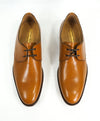 PAUL STUART -HAND MADE IN ITALY Leather Derby 2-Eyelet Oxfords  - 9