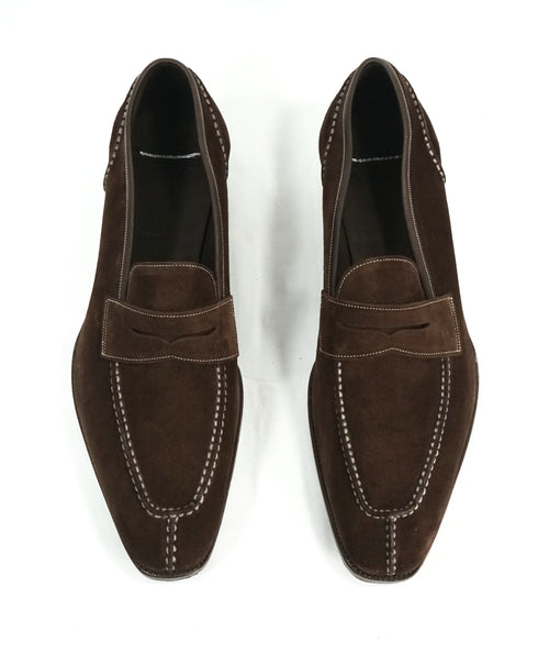PAUL STUART by GAZIANO GIRLING - Suede Penny Loafers Made In England- 11US