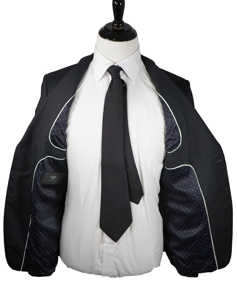 PAUL SMITH - 2-Button Wool “The Kensington” Black Suit- 40R