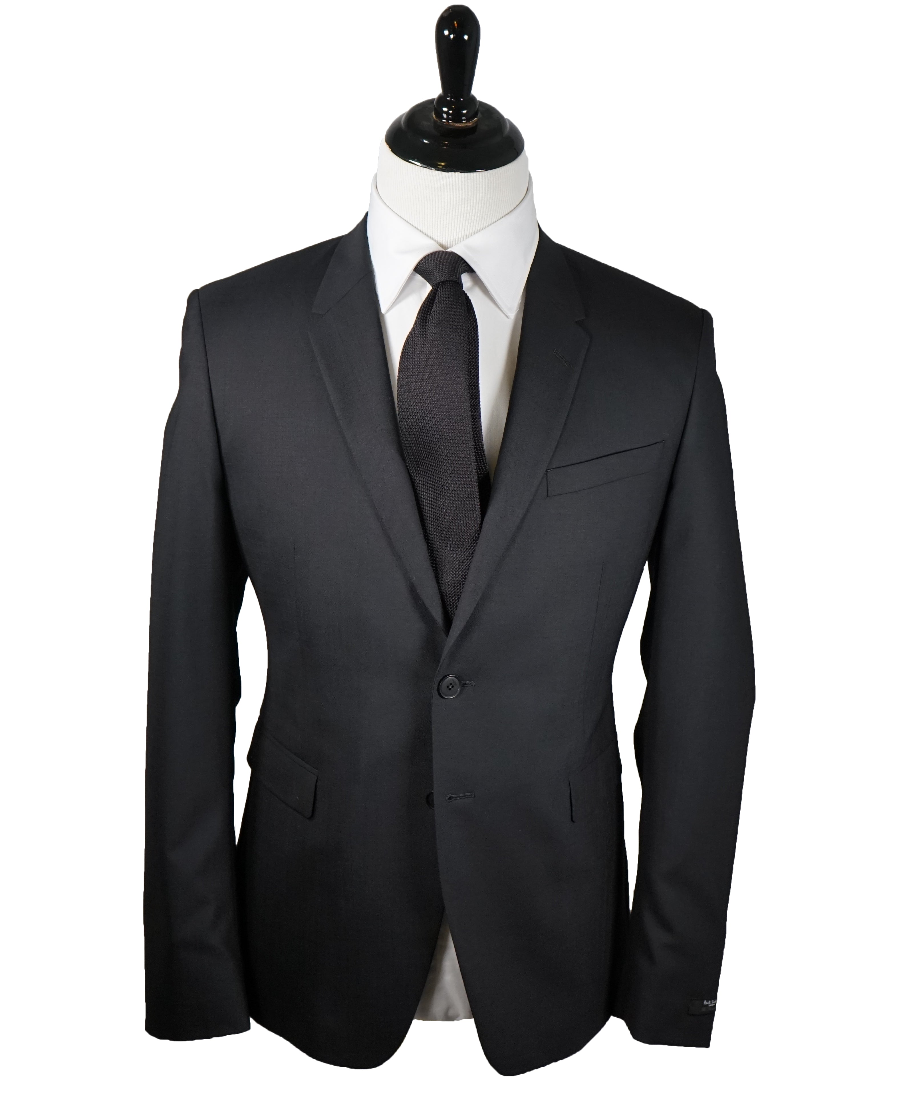 PAUL SMITH - 2-Button Wool “The Kensington” Black Suit- 40R