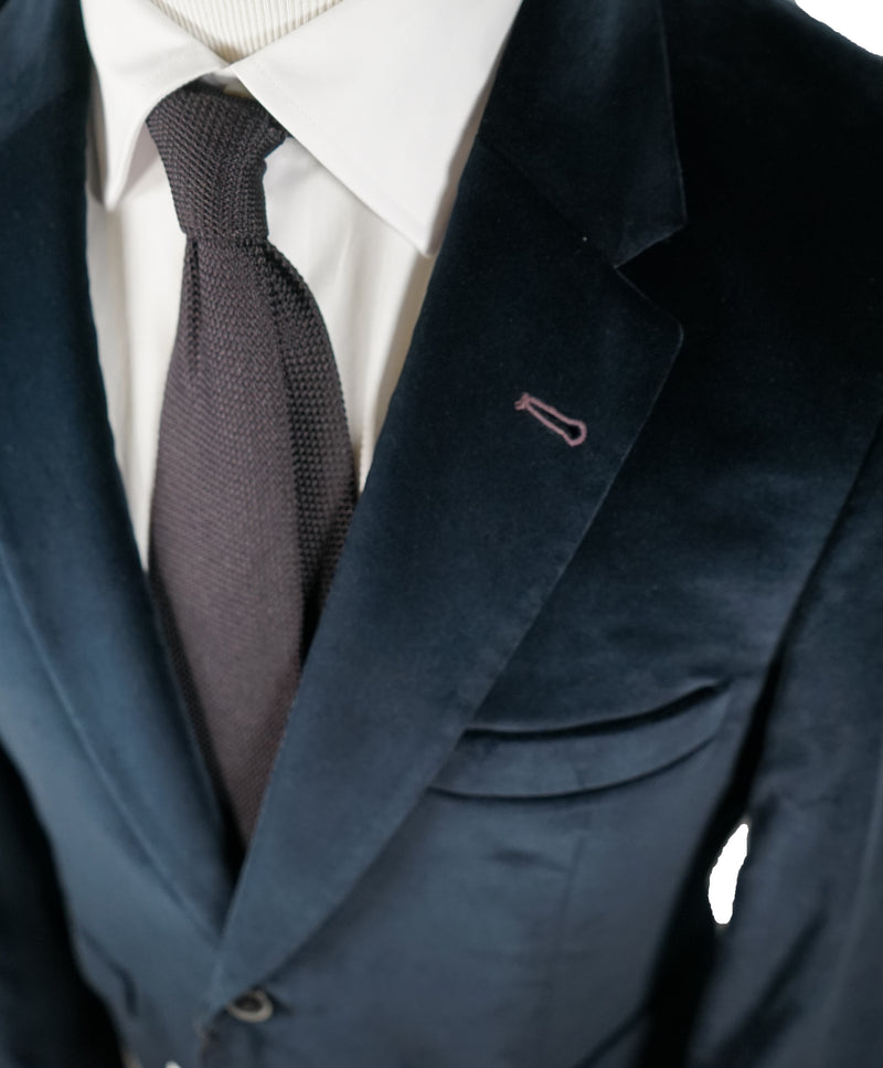 PAUL SMITH - Velvet Smoking Dinner Jacket With Contrast Details - 40R