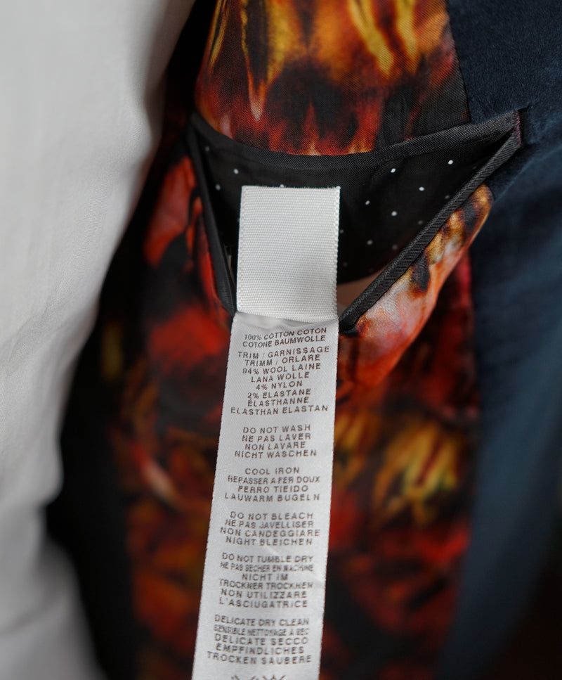 PAUL SMITH - Velvet Smoking Dinner Jacket With Contrast Details - 40R