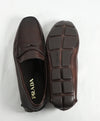 PRADA - Brown Penny Loafers W Silver Logo Lettering - 8