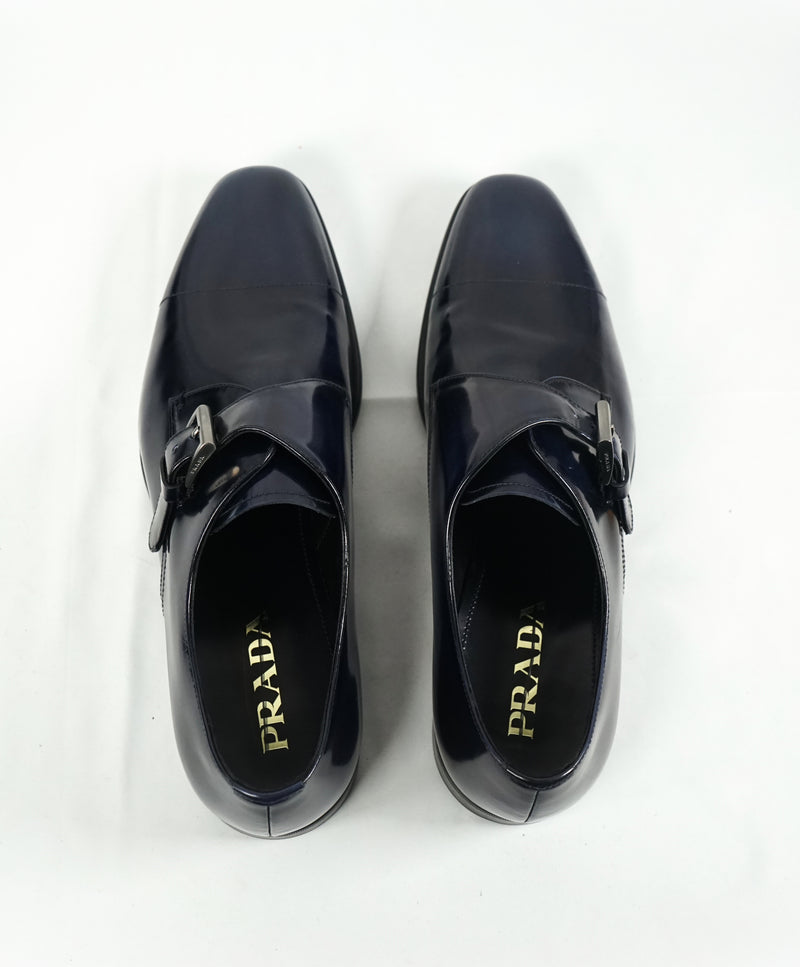 Spazzolato leather hotsell monk strap loafer