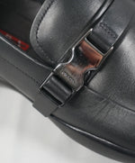 PRADA - Linea Rossa Engraved Logo Buckle Loafers  - 9