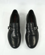 PRADA - Linea Rossa Engraved Logo Buckle Loafers  - 10.5