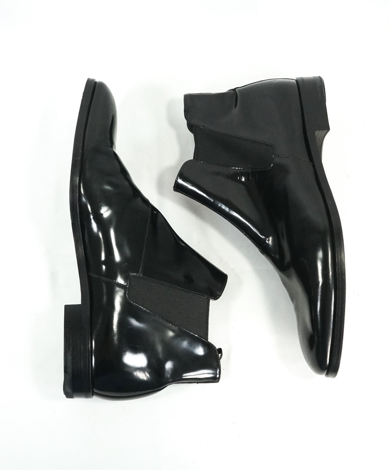 PRADA - Spazzolato Black Ankle High Boots W Sleek Vamp - 10.5