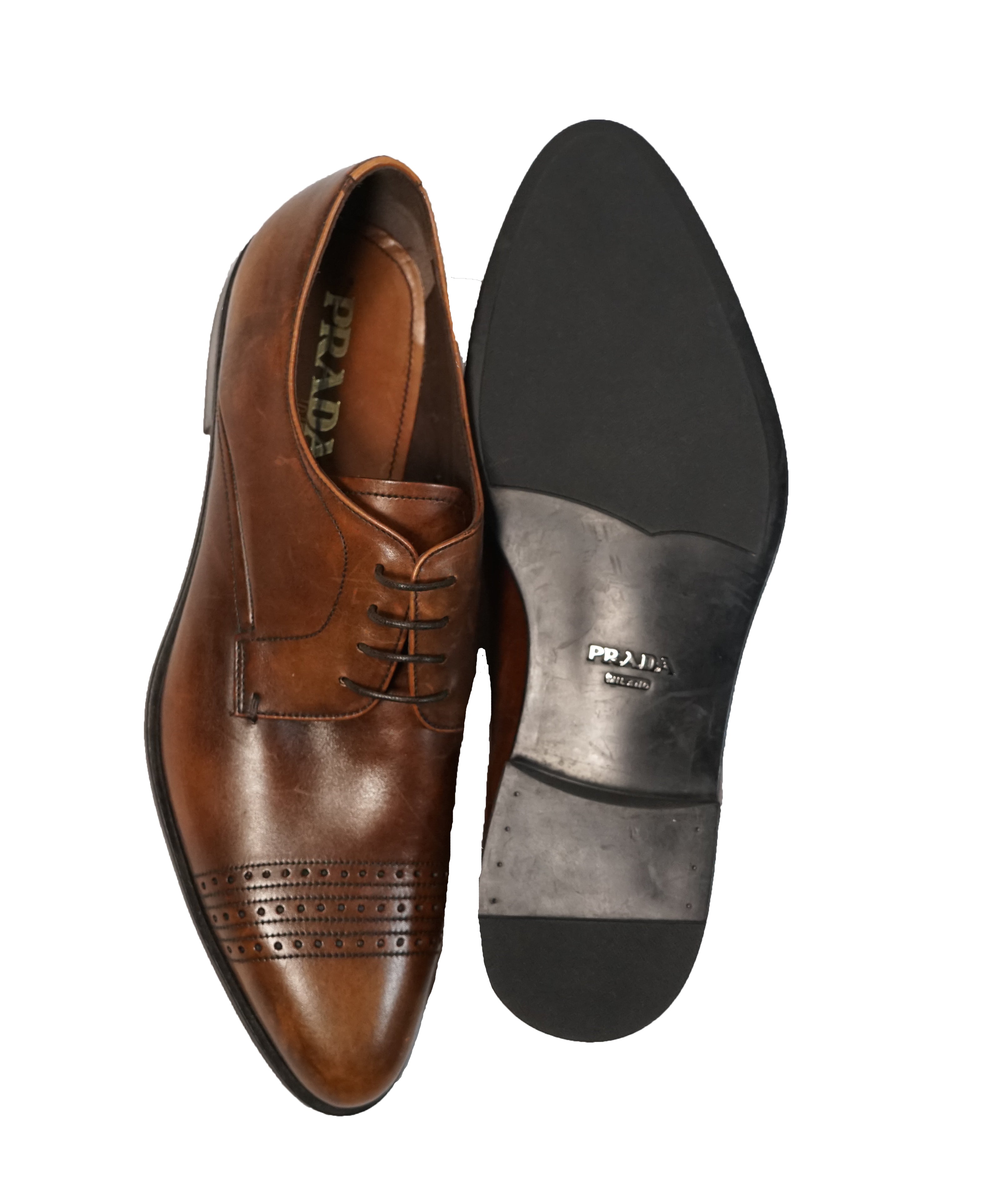PRADA - Cap-Toe Modern Brogue Oxford - 9