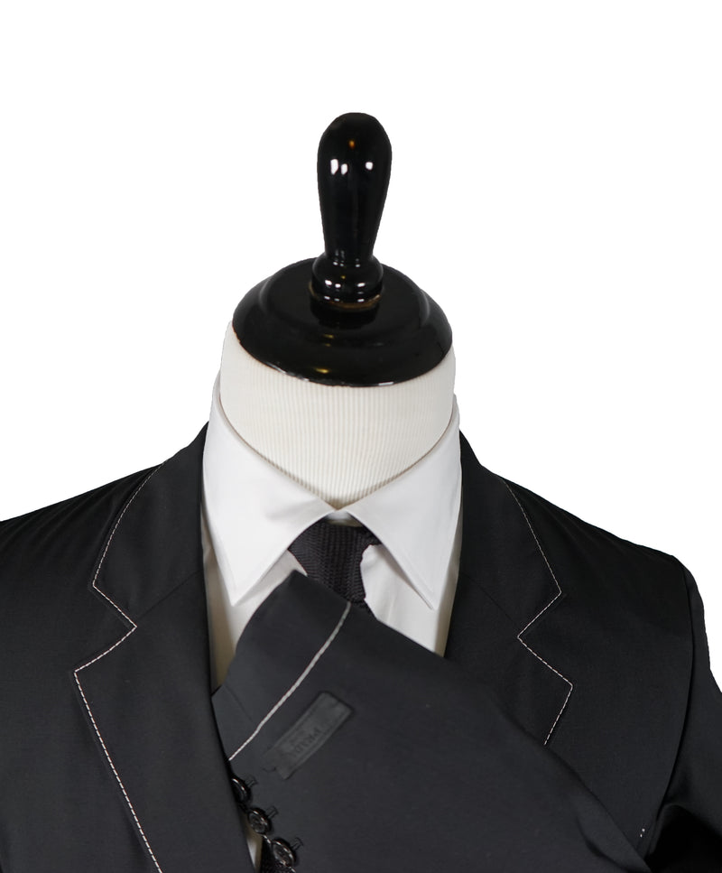 PRADA - Light Unlined Wool Blazer Black With Contrast Stitching - 38R