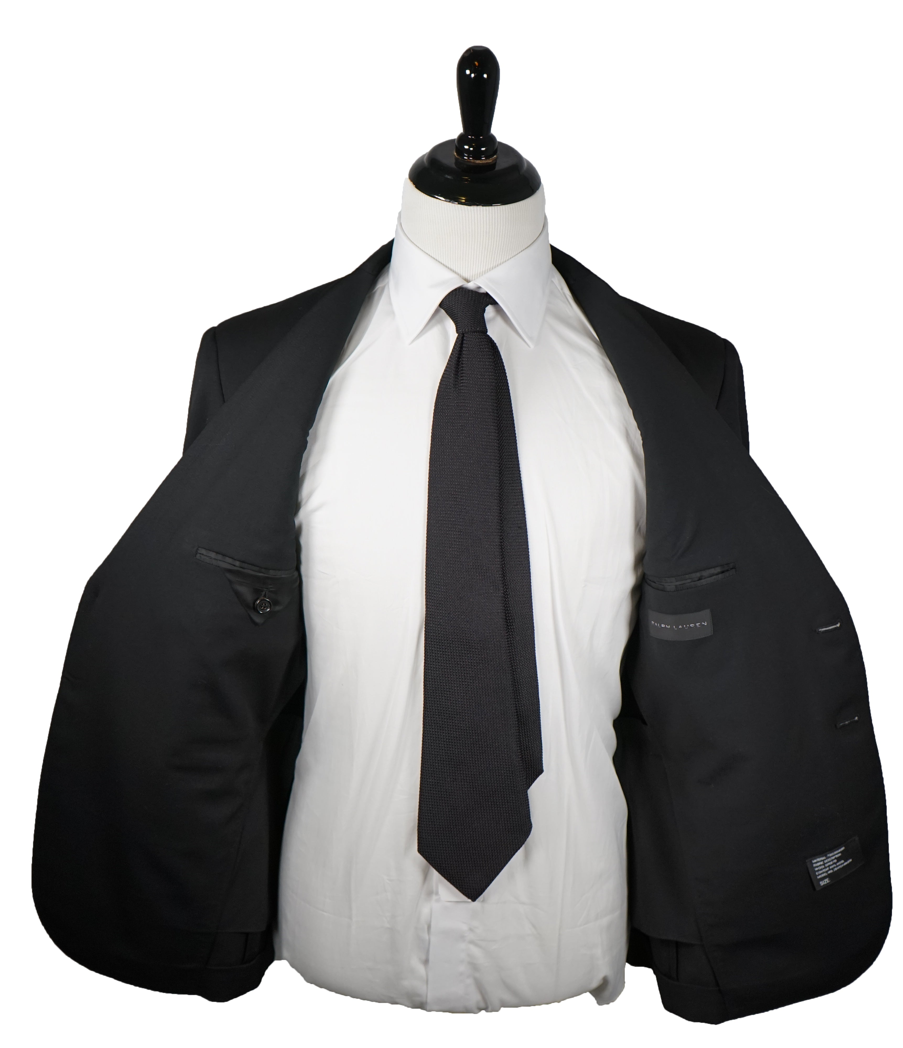 RALPH LAUREN BLACK LABEL - Black Semi-Lined Light Weight Summer Suit - 42S