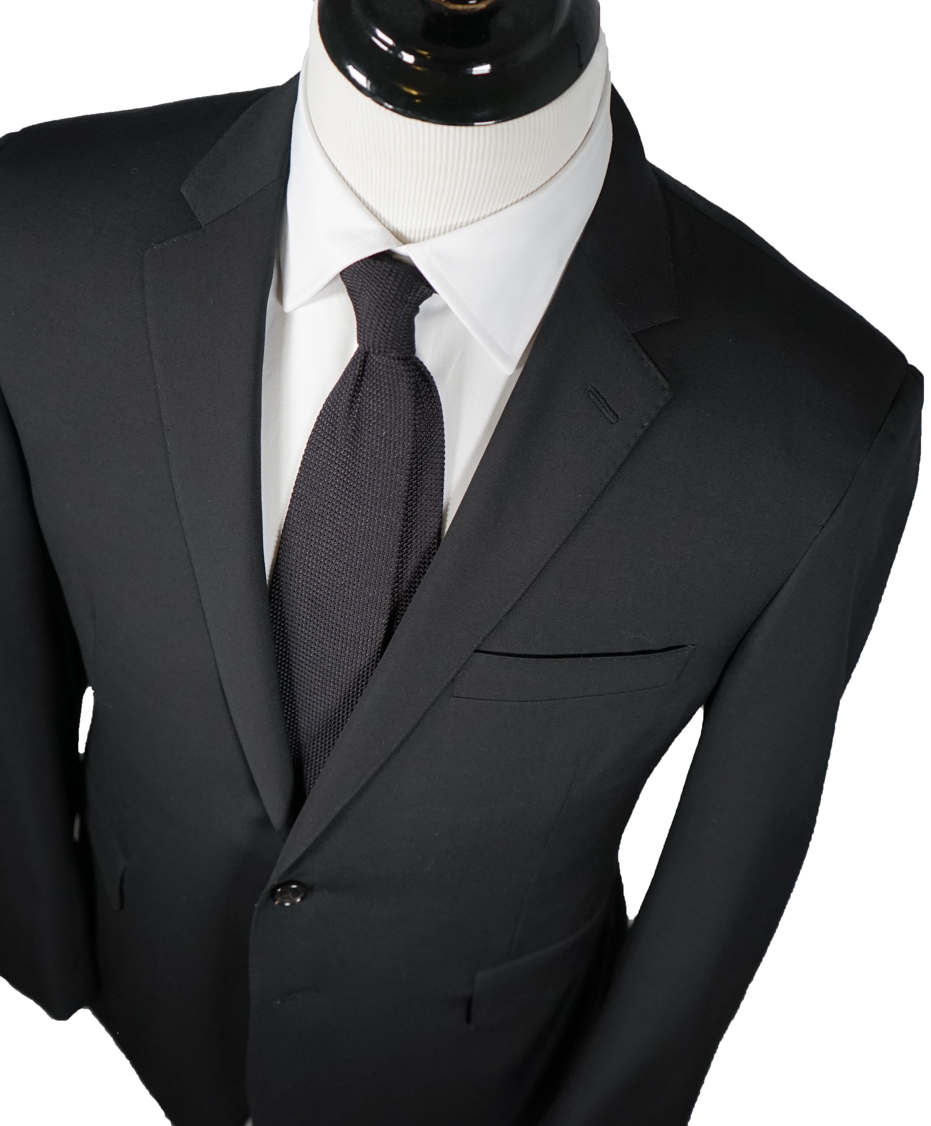 RALPH LAUREN BLACK LABEL - Black Semi-Lined Light Weight Summer Suit - 42S