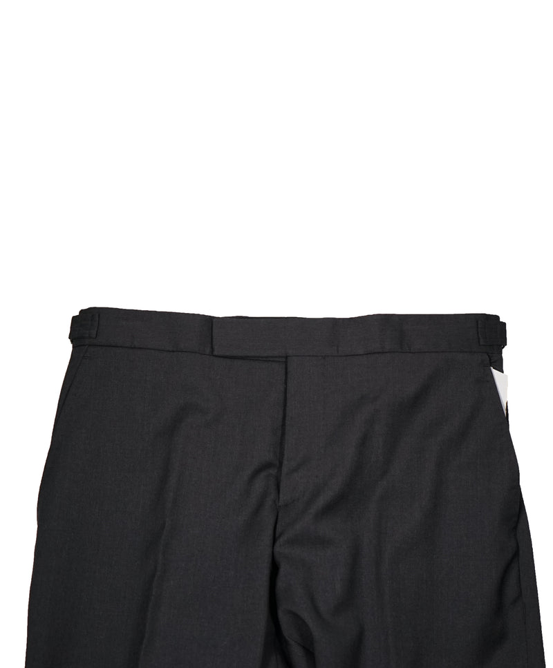 RALPH LAUREN BLACK LABEL - Gray Dress Pants With Side Tabs - 31W