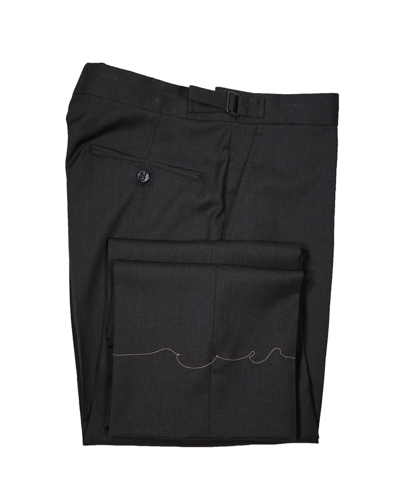 RALPH LAUREN BLACK LABEL - Gray Dress Pants With Side Tabs - 31W