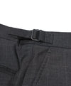 RALPH LAUREN BLACK LABEL - Gray Plaid Dress Pants With Side Tabs - 35W