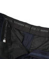 RALPH LAUREN BLACK LABEL - Navy Pinstriped Dress Pants With Side Tabs - 29W