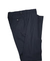 RALPH LAUREN BLUE LABEL - Navy Textured Weave Dress Pants With Side Tabs - 36W