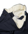 RALPH LAUREN BLUE LABEL - Navy Textured Weave Dress Pants With Side Tabs - 36W
