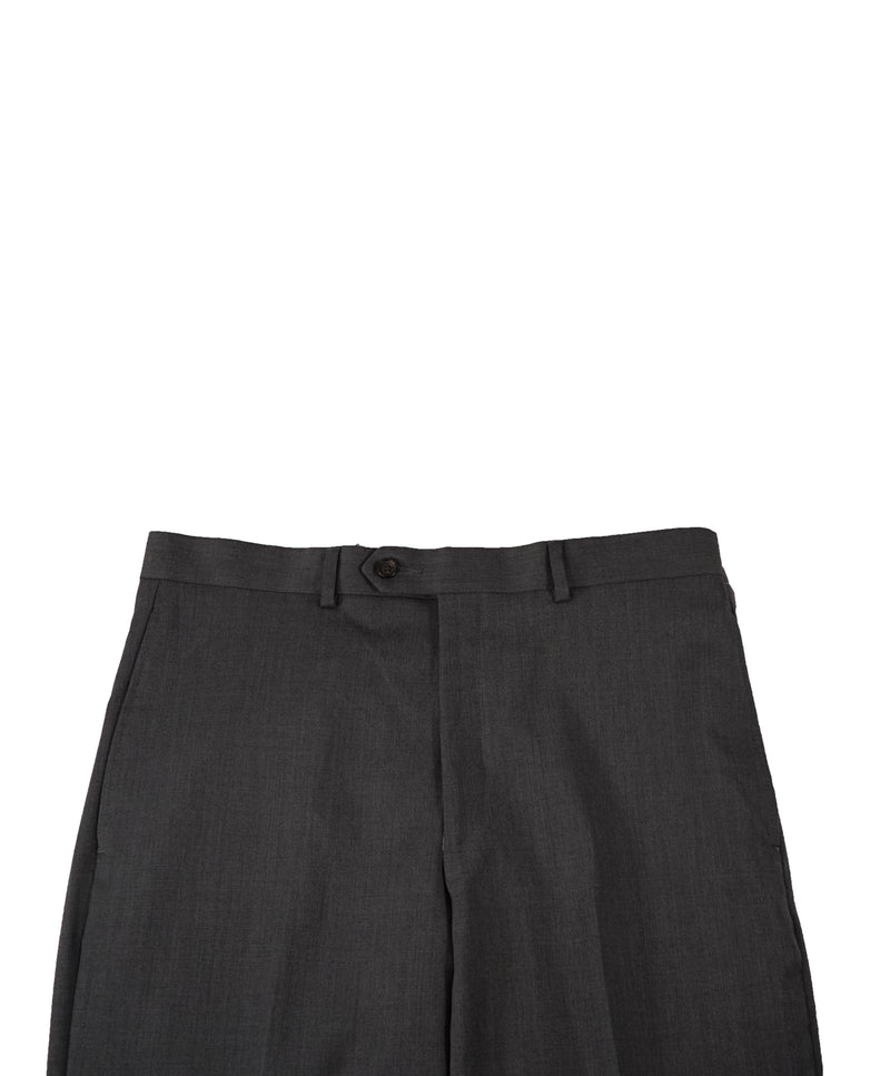 RALPH LAUREN GREEN LABEL - LAUREN Gray Wool Flat Front Dress Pants - 33W