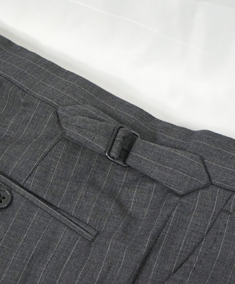 RALPH LAUREN PURPLE LABEL - Gray Pinstripe Suit W Side Tabs - 40R