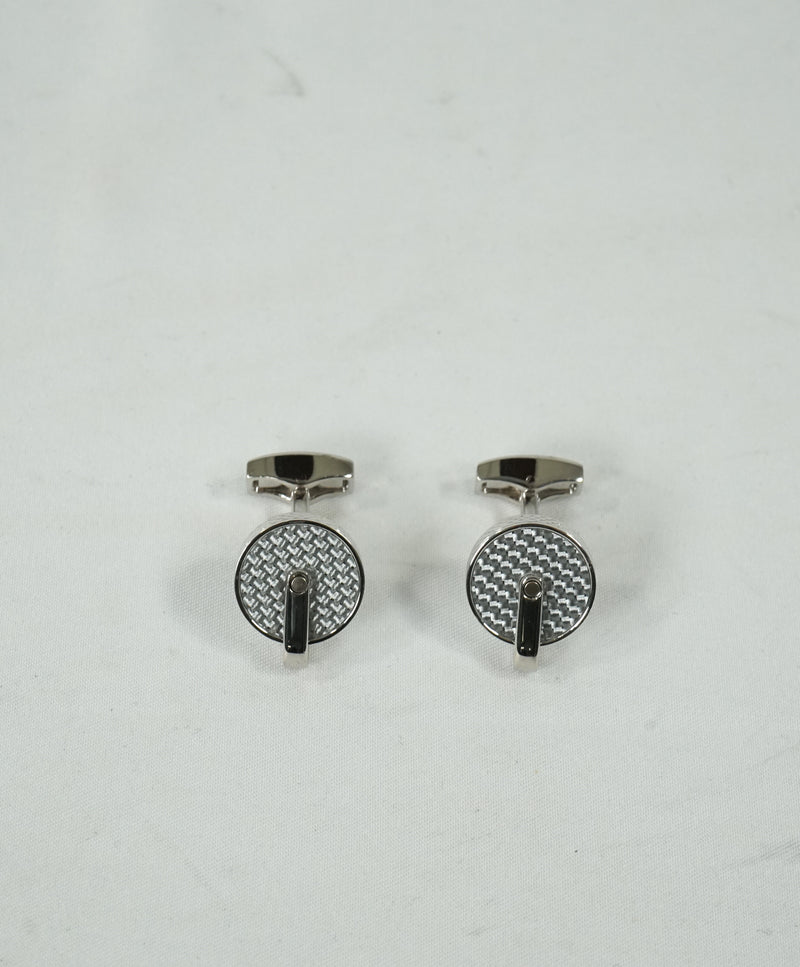 TATEOSSIAN - RT Gray Pulley Cufflinks With Grey Carbon Fibre -
