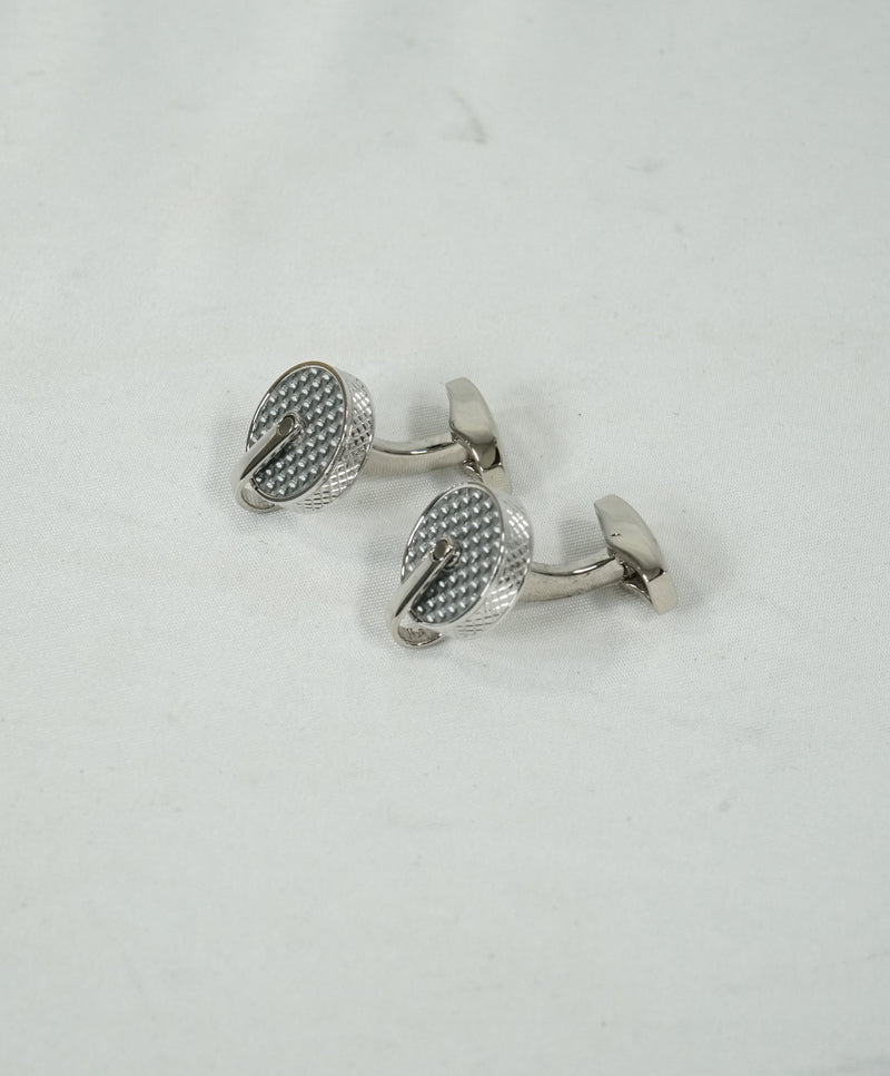 TATEOSSIAN - RT Gray Pulley Cufflinks With Grey Carbon Fibre -