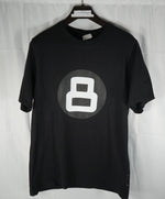 Rag & Bone - “8” Cotton Black Crew Neck T-Shirt - M