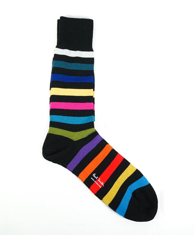 PAUL SMITH - Multi-Colored Rainbow Cotton Socks - N/A