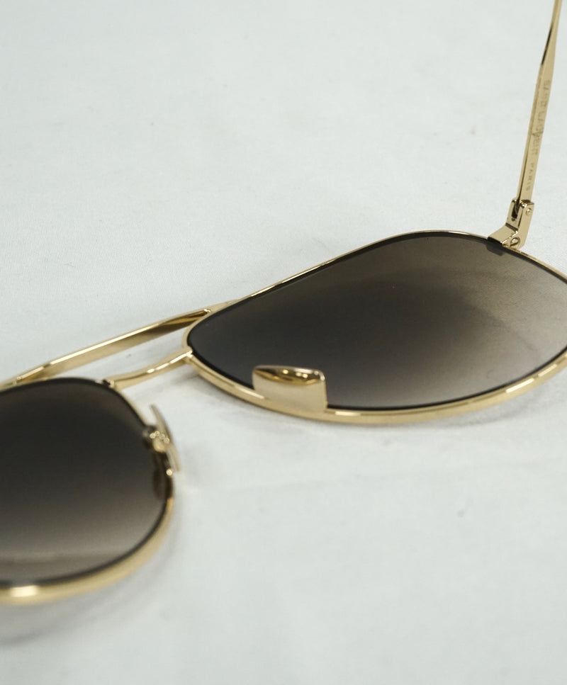 YVES SAINT LAURENT -YSL Classic 11Gold Logo Engraved Aviators Sungla –  Luxe Hanger