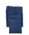 SAKS FIFTH AVE - Bold Blue & Red Plaid Flat Front Dress Pants - 29W
