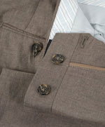 SAKS FIFTH AVE - Summer Blend Wool & Linen Flat Front Dress Pants - 32W