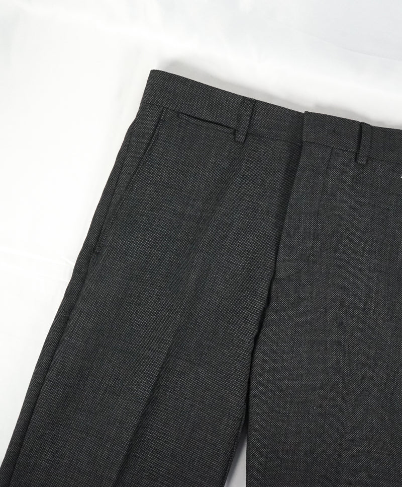 SAKS FIFTH AVE - Bold Gray Birdseye Flat Front Dress Pants - 29W