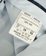 SAKS FIFTH AVE -Made in ITALY Medium Blue Herringbone Flat Front Dress Pants- 32W